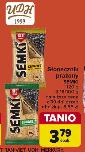 Nasiona słonecznika smażone klasyczne SEMKI promocja