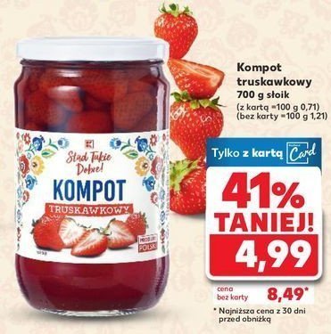 Kompot truskawkowy K-classic stąd takie dobre! promocja