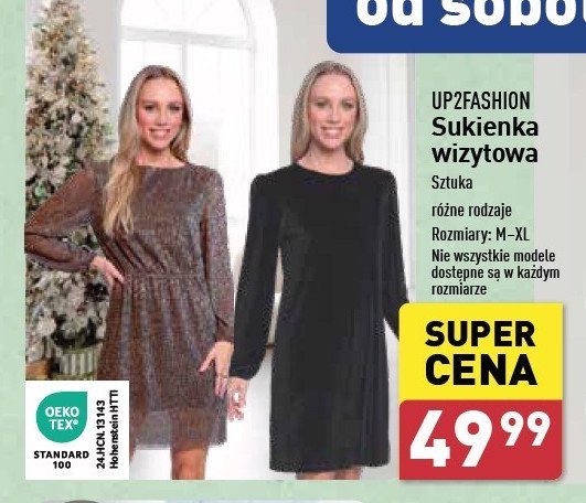 Sukienka damska wizytowa Up2fashion promocja w Aldi