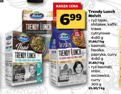 Mieszanka ryż basmati + imbir + soczewica + curry Melvit trendy lunch promocja