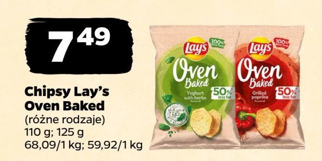 Chipsy yoghurt with herbs Lay's oven baked promocja