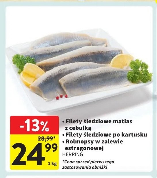 Filety śledziowe matjas z cebulką Herring promocja