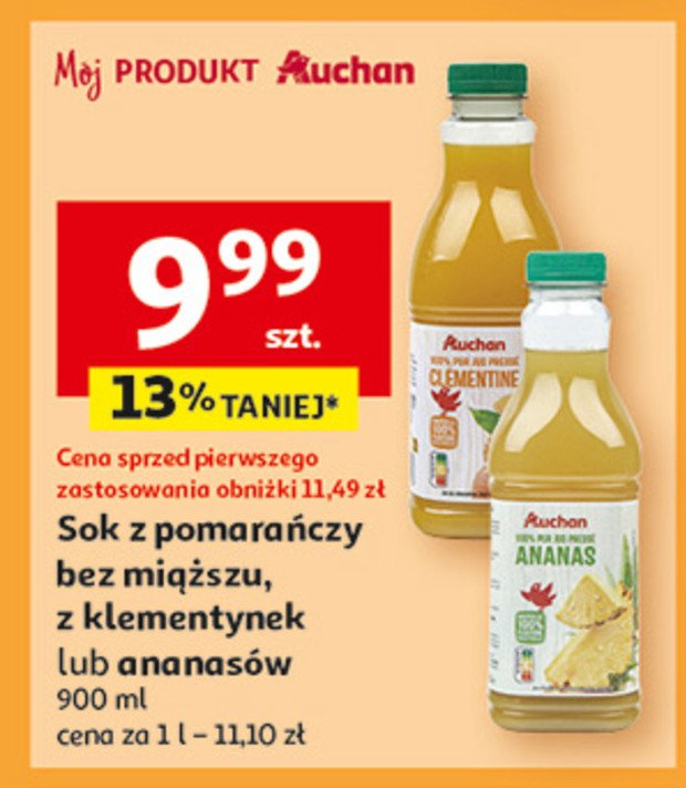 Sok ananasowy Auchan promocja