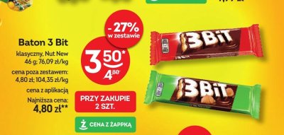 Baton 3 Bit Nut New promocja w Żabka