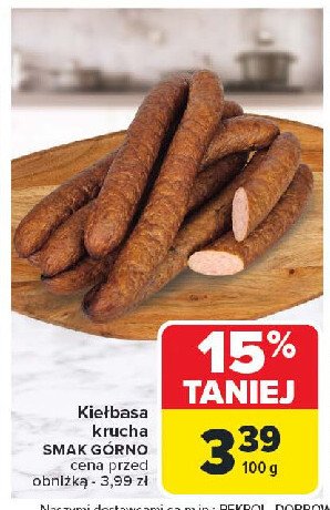 Kiełbasa krucha Smak górno promocja w Carrefour