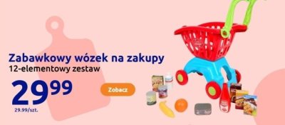 Zabawkowy wózek na zakupy zestaw promocja w Action