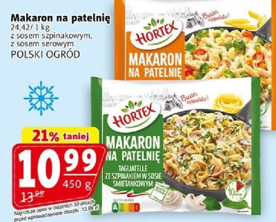 Makaron na patelnię 2 sosy HORTEX POLSKI OGRÓD promocja w Prim Market