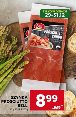 Szynka prosciutto crudo Bell 65g promocja w Stokrotka