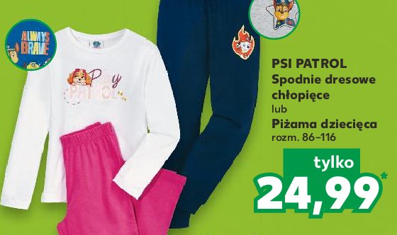 Piżama dziecięca 86-116 psi patrol promocja