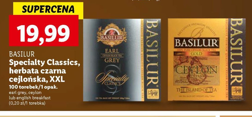 Herbata ceylon Basilur promocja