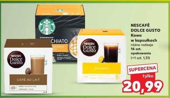 Kawa macchiato Starbucks dolce gusto Nescafe dolce gusto promocja w Kaufland