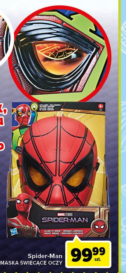 Maska spiderman świecące oczy Hasbro promocje