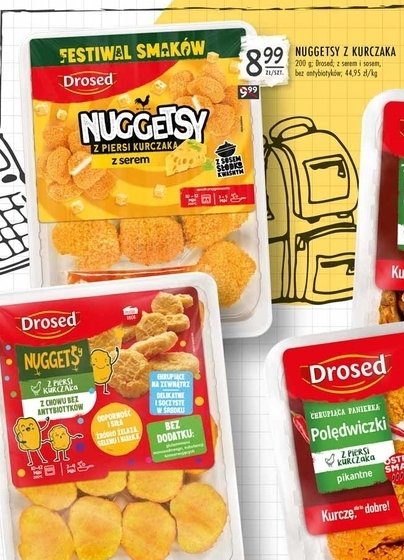 Nuggetsy z piersi kurczaka panierowane Drosed promocja