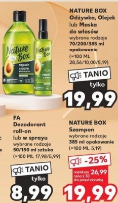 Szampon avocado Nature box promocja