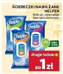 Ściereczki nawilżane Helper różne rodzaje promocja w Stokrotka