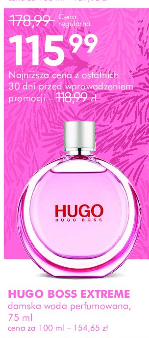 Woda perfumowana Hugo boss woman extreme Boss by hugo boss promocja w Super-Pharm