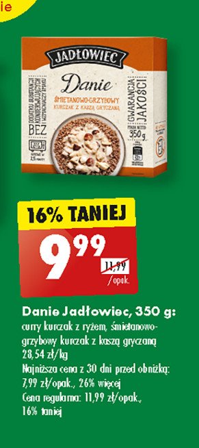 Kurczak z ry偶em curry Jad艂owiec promocja