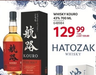 Whisky Kouro 43% 700 ML promocja w Selgros