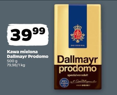 Kawa mielona Dallmayr Prodomo promocja w Netto