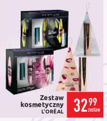 Zestaw w pudełku z zawieszką: eyeliner w żelu eye studio lasting drama 2.8 g+ tusz do rzęs total temptation 12 ml Maybelline zestawy promocja