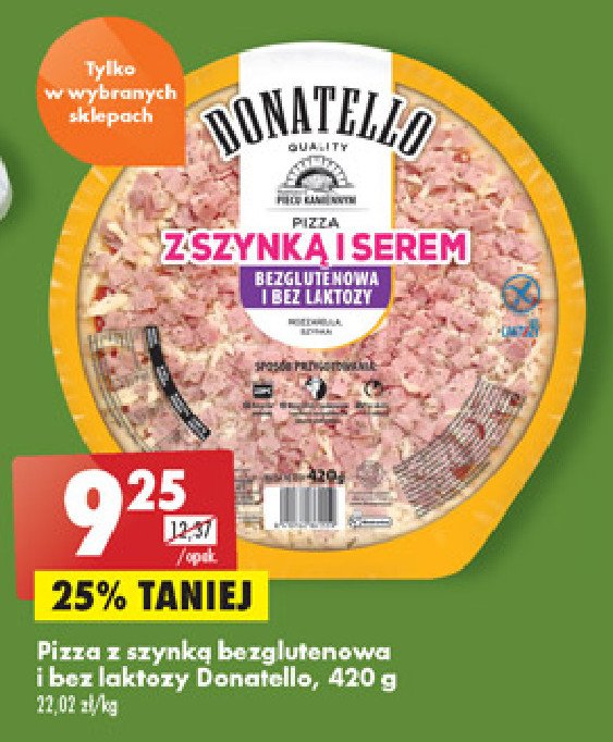 Pizza z szynką i serem - Donatello - 600 g