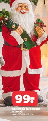 Dekoracja świąteczna Mikołaj promocja w Netto