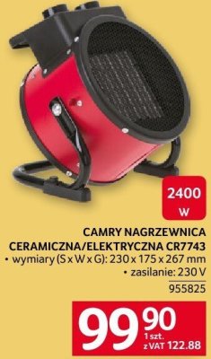 Nagrzewnica ceramiczna/elektryczna Camry promocja w Selgros