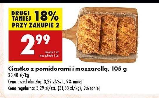 Ciastko z pomidorami i mozzarellą promocja