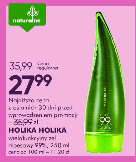 Żel wielofunkcyjny 99% Holika holika promocja w Super-Pharm