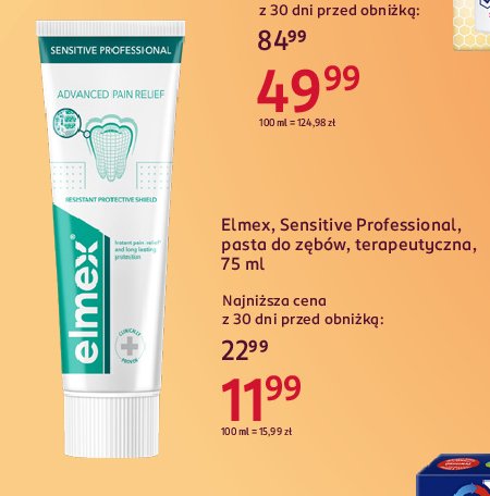 Pasta do zębów Elmex sensitive professional promocja w Rossmann