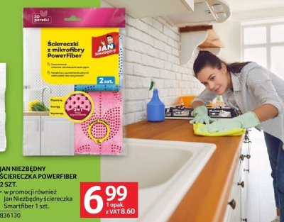 Ściereczka Powerfiber Jan Niezbędny 2szt promocja w Selgros