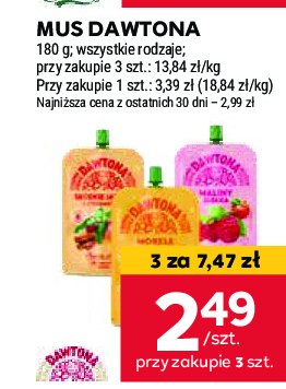 Mus s艂odkie jab艂ka z cynamonem Dawtona promocja