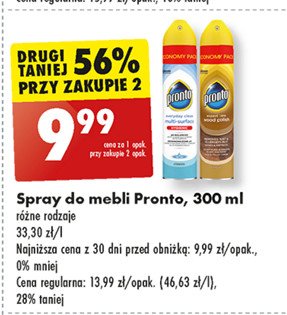 Spray do mebli classic Pronto czyści i chroni drewno promocja