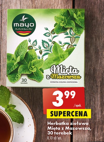 Herbata mi臋ta z mazowsza Mayo promocja