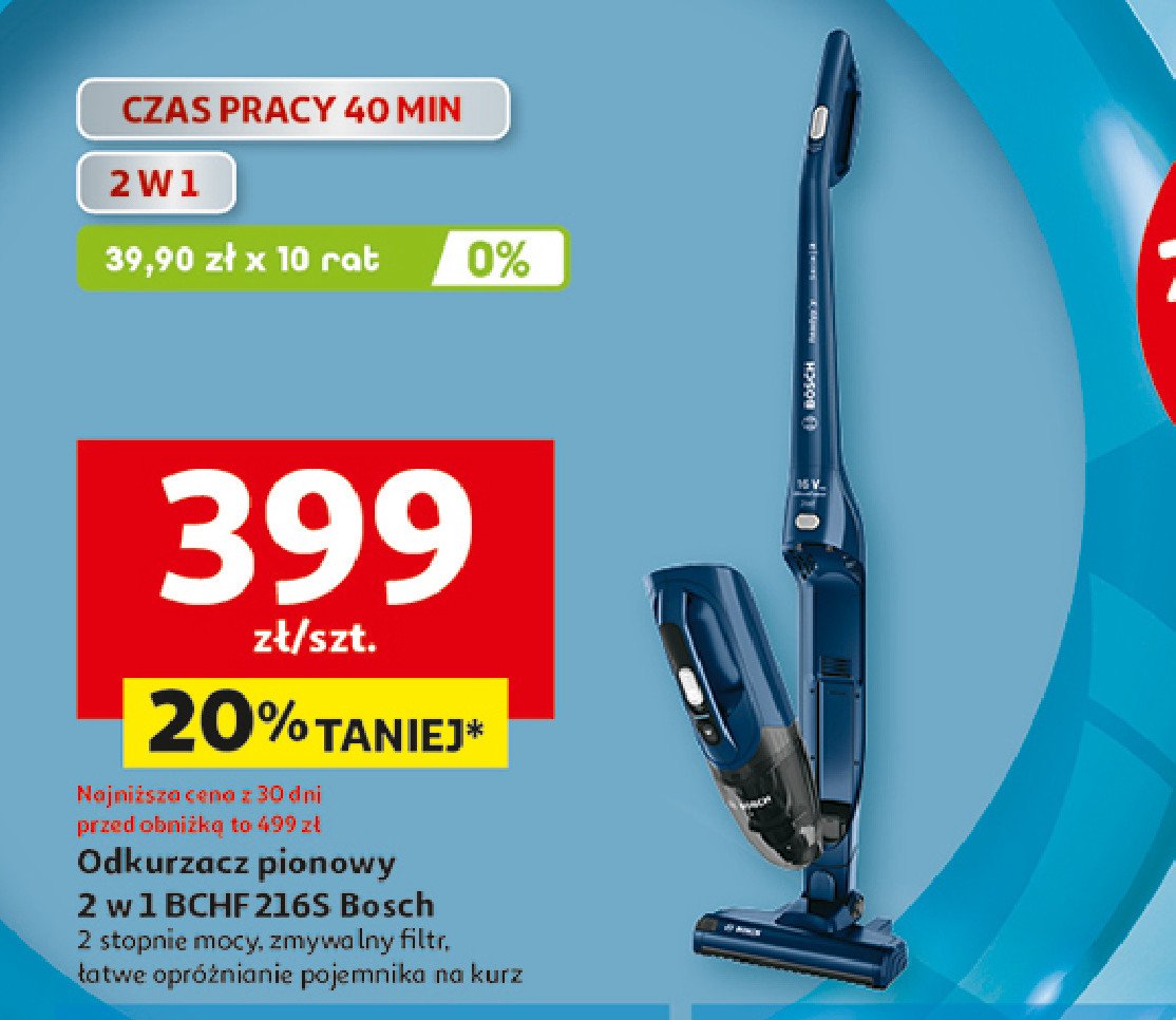 Odkurzacz pionowy 2w1 bchf216s Bosch promocja