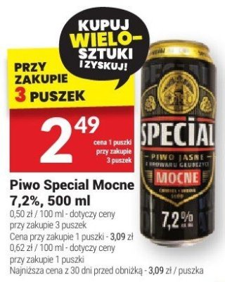 Piwo Specjal Mocne 7,2% 500ml promocja w Twój Market