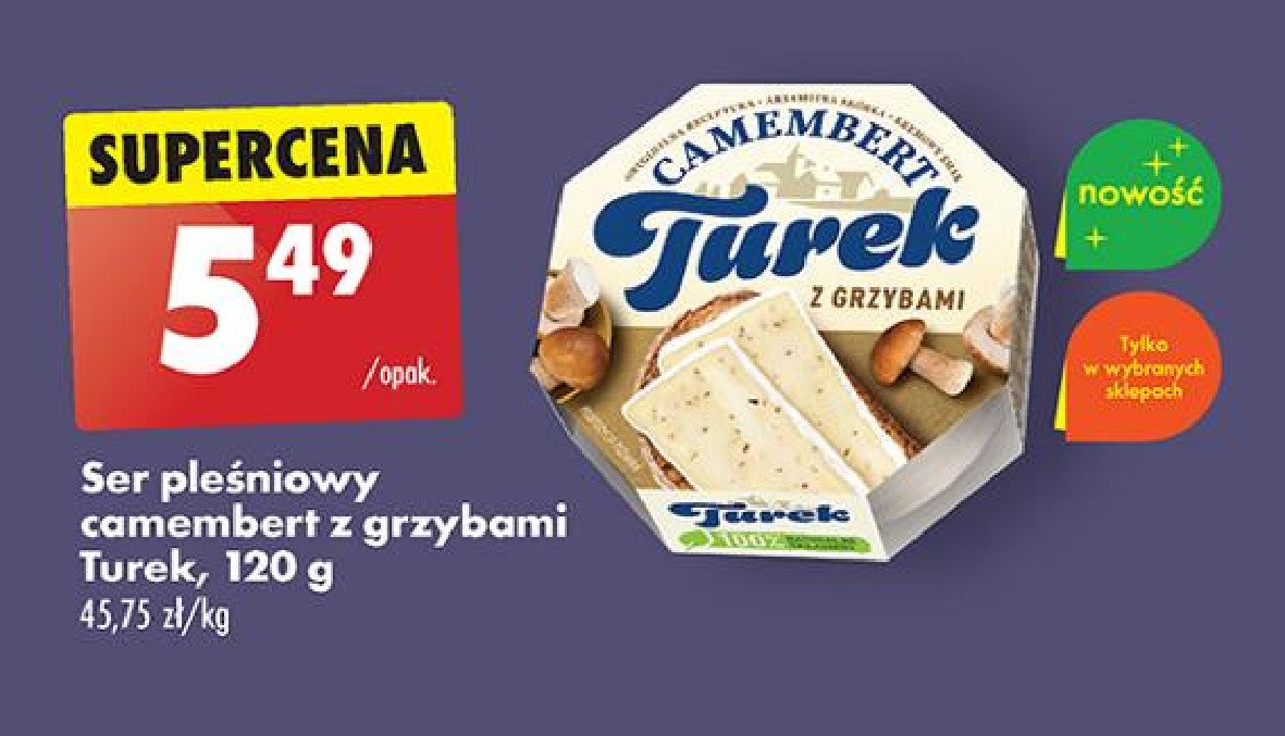 Serek camembert z grzybami TUREK Turek 123 promocja