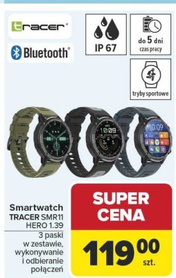 Smartwatch  SMART HERO 1.39 3 paski promocja w Carrefour