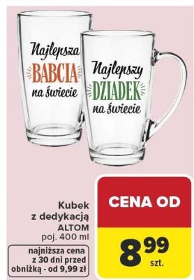 Kubek z dedykacją ALTOM 400 ml - Najlepsza BABCIA na świecie promocja w Carrefour Market