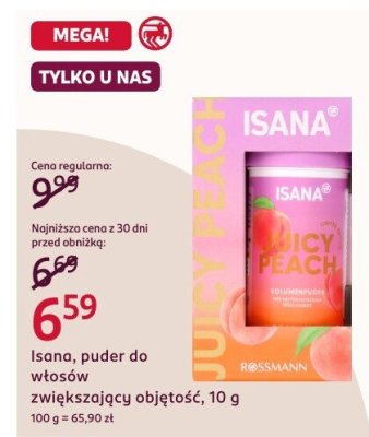 Puder Isana do włosów zwiększający objętość, 10 g promocja w Rossmann