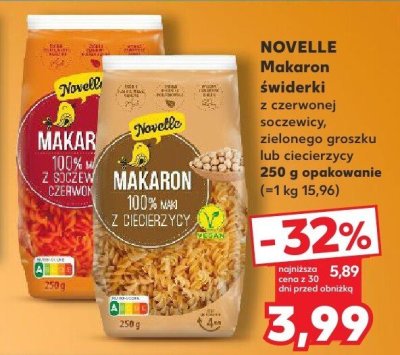 Makaron świderki z ciecierzycy promocja w Kaufland