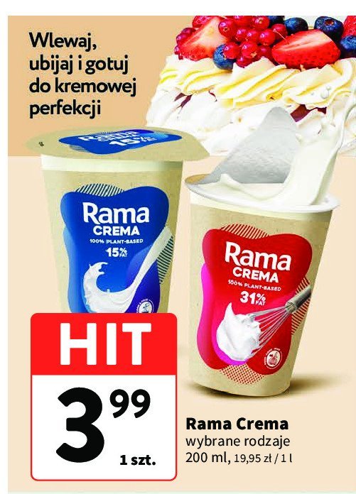 Śmietana 15 % Rama promocja