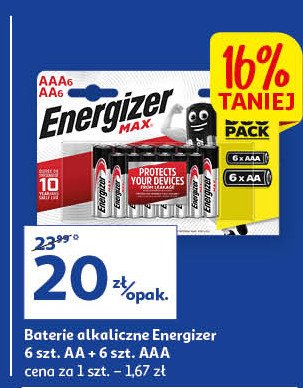 Baterie aa + aaa Energizer max promocja