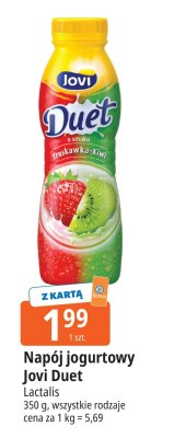 Napój jogurtowy Jovi Duet Lactalis promocja w Leclerc