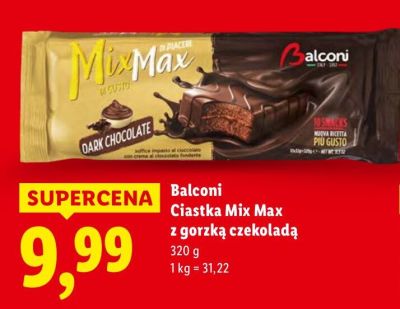 Ciastka Balconi Mix Max z gorzką czekoladą promocja w Lidl