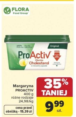 Margaryna ProActiv 400 g różne rodzaje promocja w Carrefour Market