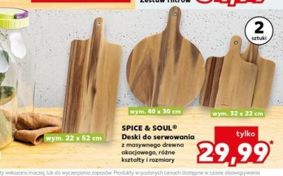 Deska z drewna akacjowego 32 x 22 cm Spice&soul promocja
