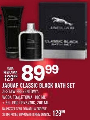 Zestaw prezentowy Jaguar Classic Black Bath Set promocja w Drogerie Natura