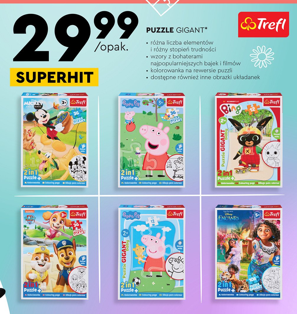 Puzzle gigant 12 el. psi patrol Trefl promocja