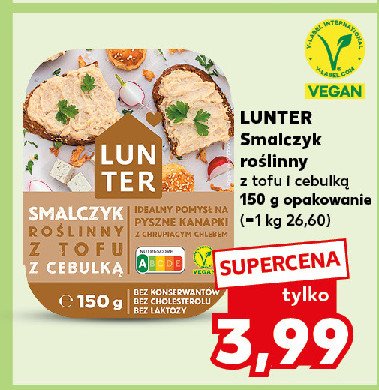 Smalczyk roślinny z tofu z cebulką Lunter promocja